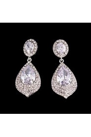 Luxurious Big Rhinestones Long Vintage Dangle Brides Bridesmaids Wedding Party Princess Earring