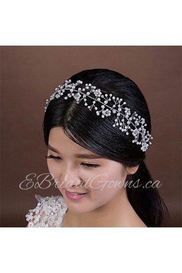 Women's Crystal / Imitation Pearl Headpiece-Wedding / Special Occasion Headbands 1 Piece