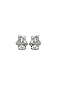 Hoop Earrings Women's Alloy Earring Cubic Zirconia