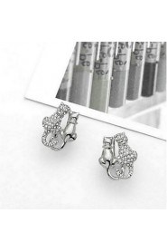 Hoop Earrings Women's Alloy Earring Cubic Zirconia