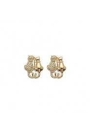 Hoop Earrings Women's Alloy Earring Cubic Zirconia