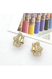 Hoop Earrings Women's Alloy Earring Cubic Zirconia