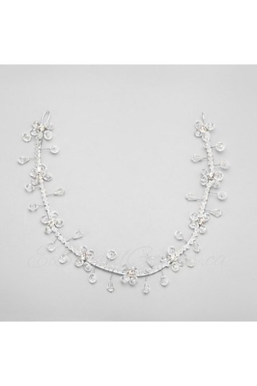 Women's / Flower Girl's Rhinestone / Crystal / Alloy Headpiece-Wedding / Special Occasion Headbands 1 Piece White Round