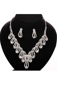 Elegant Alloy With Rhinestone Ladies' Jewelry Sets