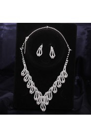 Elegant Alloy With Rhinestone Ladies' Jewelry Sets