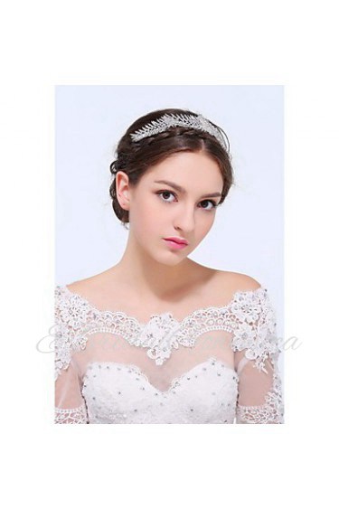 Women's Sterling Silver / Alloy Headpiece-Wedding / Special Occasion / Casual Headbands 1 Piece Clear Round