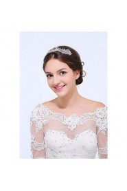 Women's Sterling Silver / Alloy Headpiece-Wedding / Special Occasion / Casual Headbands 1 Piece Clear Round