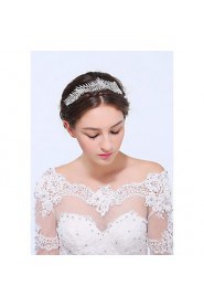 Women's Sterling Silver / Alloy Headpiece-Wedding / Special Occasion / Casual Headbands 1 Piece Clear Round