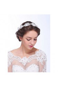 Women's Lace / Alloy / Imitation Pearl / Acrylic Headpiece-Wedding / Special Occasion / Casual Headbands 1 Piece Clear / Ivory Round