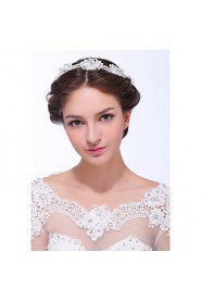 Women's Lace / Alloy / Imitation Pearl / Acrylic Headpiece-Wedding / Special Occasion / Casual Headbands 1 Piece Clear / Ivory Round