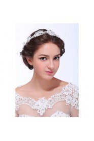 Women's Lace / Alloy / Imitation Pearl / Acrylic Headpiece-Wedding / Special Occasion / Casual Headbands 1 Piece Clear / Ivory Round