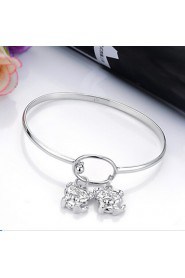 Women's Charm Bracelet Silver Non Stone