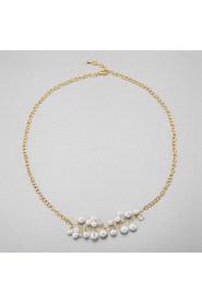 Women's Imitation Pearl/Alloy Necklace Anniversary/Wedding/Engagement/Party Crystal/Imitation Pearl