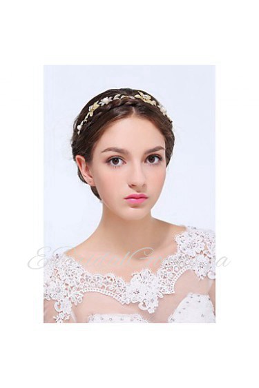 Women's Gold / Alloy Headpiece-Wedding / Special Occasion / Casual Headbands 1 Piece Clear Round