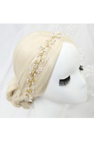 Women's / Flower Girl's Imitation Pearl Headpiece-Wedding / Special Occasion Headbands 1 Piece White Round