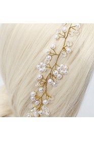Women's / Flower Girl's Imitation Pearl Headpiece-Wedding / Special Occasion Headbands 1 Piece White Round