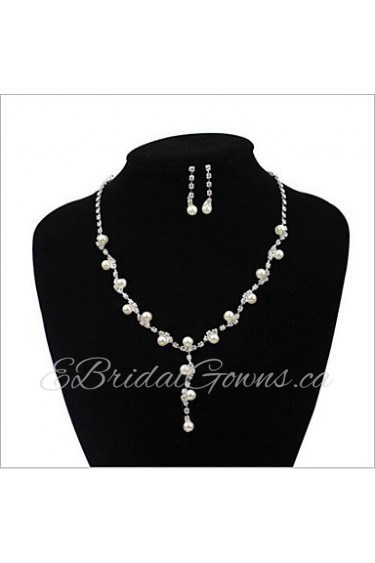 Women's Imitation Pearl / Alloy / Rhinestone Jewelry Set Imitation Pearl / Rhinestone