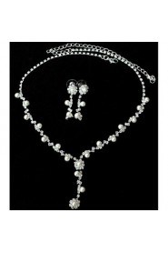 Women's Imitation Pearl / Alloy / Rhinestone Jewelry Set Imitation Pearl / Rhinestone