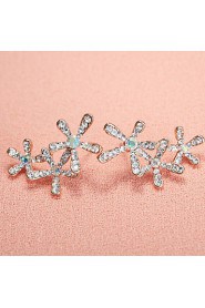 Women's Alloy Stud Earrings With Rhinestone