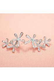 Women's Alloy Stud Earrings With Rhinestone