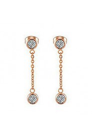 Drop Earrings Women's Stainless Steel Earring Cubic Zirconia