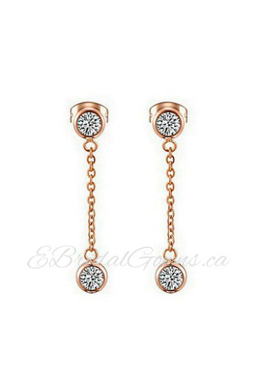 Drop Earrings Women's Stainless Steel Earring Cubic Zirconia