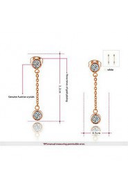 Drop Earrings Women's Stainless Steel Earring Cubic Zirconia