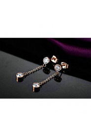 Drop Earrings Women's Stainless Steel Earring Cubic Zirconia