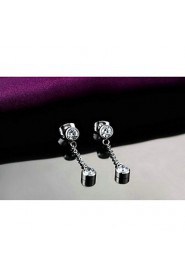 Drop Earrings Women's Stainless Steel Earring Cubic Zirconia