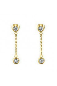 Drop Earrings Women's Stainless Steel Earring Cubic Zirconia