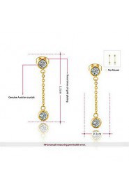 Drop Earrings Women's Stainless Steel Earring Cubic Zirconia