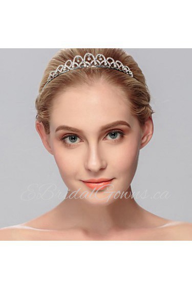 Women's Rhinestone Headpiece-Wedding / Special Occasion / Casual / Office & Career / Outdoor Tiaras 1 Piece Clear Round