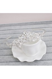 Women's Rhinestone Headpiece-Wedding / Special Occasion / Casual / Office & Career / Outdoor Tiaras 1 Piece Silver Round