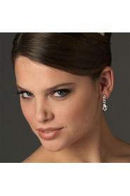 Women's Silver Arutril Australia Crystal Drop Long Earring For Birde