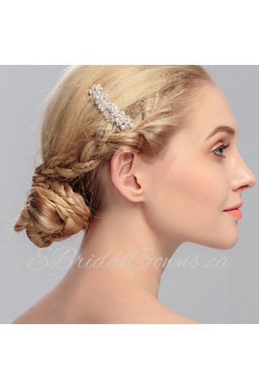 Women's Imitation Pearl Headpiece-Wedding / Special Occasion / Casual / Office & Career / Outdoor Hair Combs 1 Piece Clear Round