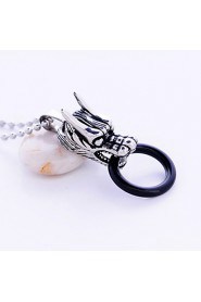 Chic Stainless Steel Chinese Dragon Necklace