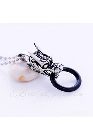 Chic Stainless Steel Chinese Dragon Necklace