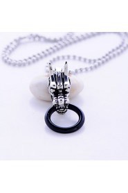 Chic Stainless Steel Chinese Dragon Necklace