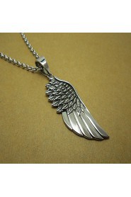 Men's Titanium Personality Feather Angel Wings Pendant