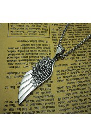 Men's Titanium Personality Feather Angel Wings Pendant