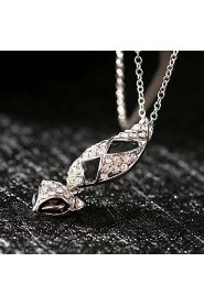 Fashion Fox Shape Alloy Czech Drill Pendant Neckolace For Women's(Rose Gold,Yellow Gold,White Gold)(1Pc)