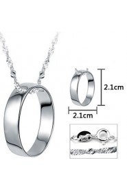 Couples' Silver Couple Heart Necklace (A pair of selling)