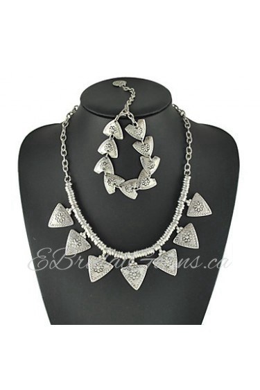 Jewelry Set Women's Anniversary / Gift / Party / Daily Jewelry Sets Alloy Non Stone Bracelets / Necklaces Silver