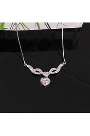 Jewelry suit luxury full drill imitation pearl silver plating (necklace) (earrings)