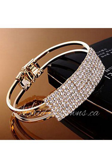 Women's Cuff / Chain Bracelet Gold / Silver / Alloy Rhinestone