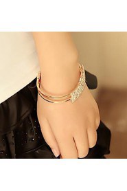 Women's Cuff / Chain Bracelet Gold / Silver / Alloy Rhinestone