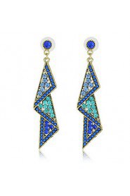 Pretty Alloy with Beads and Crystals Irregular Chandelier Earrings(More Colors)