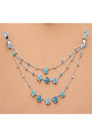 Fashion Butterfly Alloy Princess Hair Chain(White,Red,Purple,Blue)(1Pc)