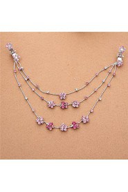 Fashion Butterfly Alloy Princess Hair Chain(White,Red,Purple,Blue)(1Pc)