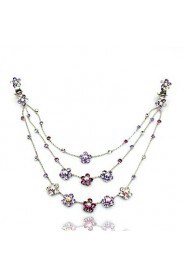 Fashion Flower Alloy Foreign Trade Hair Chain(White,Red,Purple,Blue)(1Pc)